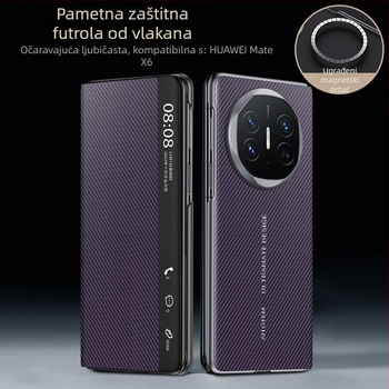 MateX6 zaštitni kućište s pametnim prozorom, okvirnog tipa stil, PC+koža, Voltage izrada, Bez prilagodbe