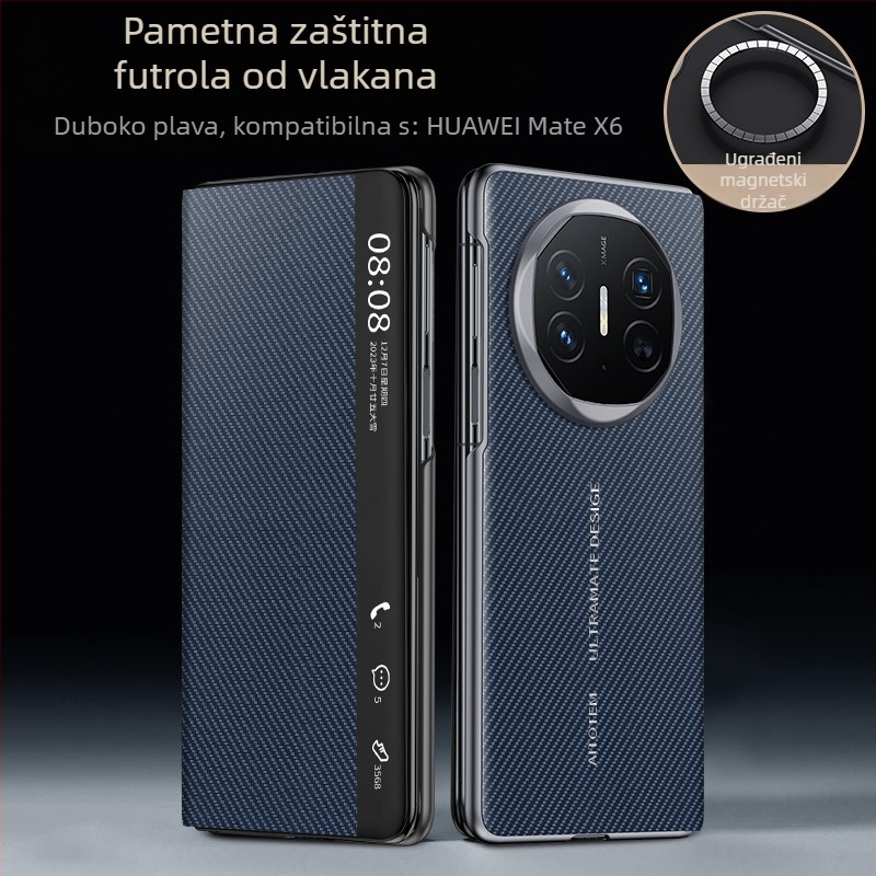 MateX6 zaštitni kućište s pametnim prozorom, okvirnog tipa stil, PC+koža, Voltage izrada, Bez prilagodbe