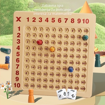 Puzzle društvena igra s tablicom 99 puta za djecu 4-6 godina | ABS materijal | DIY i višenamjenska