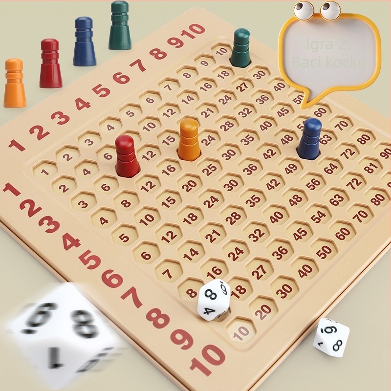 Puzzle društvena igra s tablicom 99 puta za djecu 4-6 godina | ABS materijal | DIY i višenamjenska