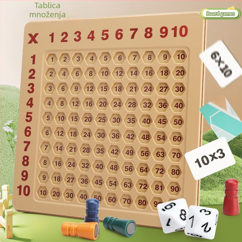 Puzzle društvena igra s tablicom 99 puta za djecu 4-6 godina | ABS materijal | DIY i višenamjenska