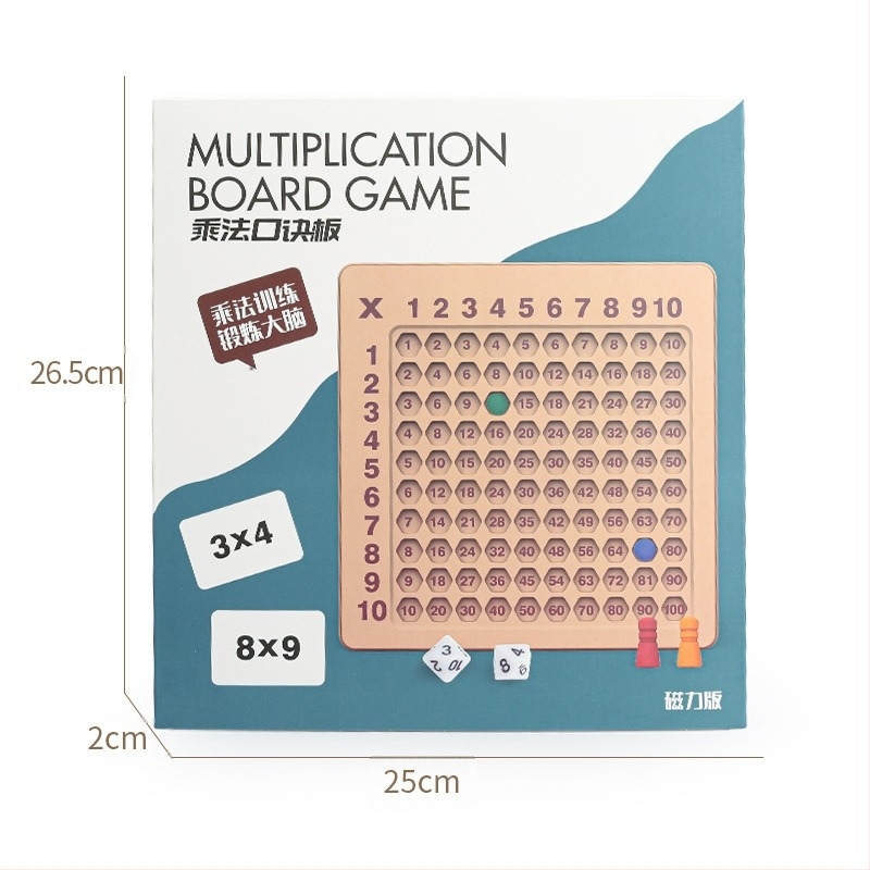Puzzle društvena igra s tablicom 99 puta za djecu 4-6 godina | ABS materijal | DIY i višenamjenska