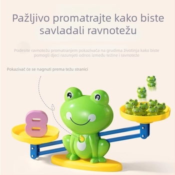 Qiwang dječja edukativna igra s digitalnom žabom – balans, plastična konstrukcija, razvoj inteligencije, fizika, uzrast 7–14