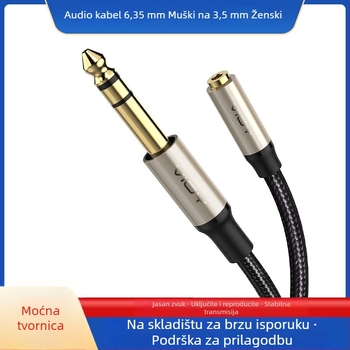 YHT 6,35 mm muški na 3,5 mm ženski audio-video produžni kabel ROHS