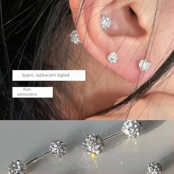 Naušnice od imitacijskih bisera, oblik U, minimalistički stil, elektroplatirane