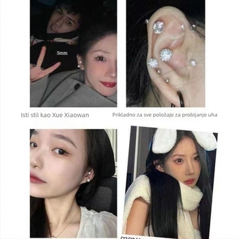 Naušnice od imitacijskih bisera, oblik U, minimalistički stil, elektroplatirane