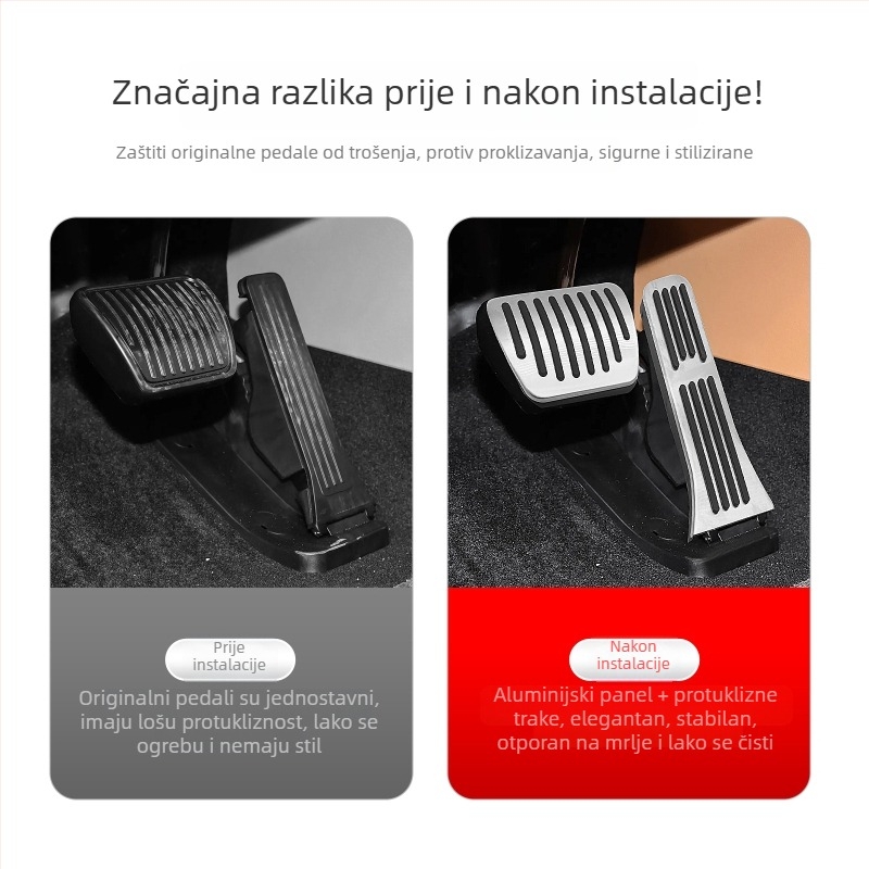 Set pedala za gas i kočnice od aluminijskog legura za Lantu Dreamer, Confidant i Lantu FREE — pedala za vozača s protivkliznim dizajnom za automatski mjenjač