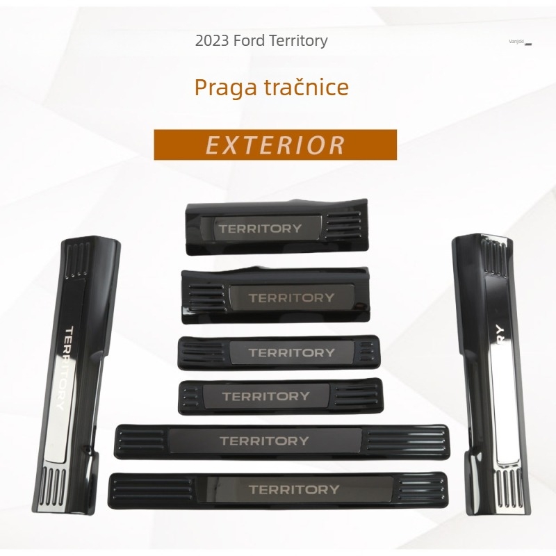 Pragova štitnica od nehrđajućeg čelika za Ford Elite — dijelovi za modifikaciju i dekoraciju automobila, model: Threshold strip, kompatibilno s 23 Ford Elite modela, marka Colorful