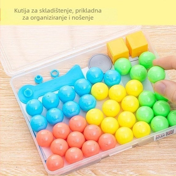 Set jedinica vjerojatnosti za matematiku, razred 4.–5. — Plastični učni komplet sa spinnerom, 40 kuglica, 2 kocke, edukativni novčić i prozirna vrećica za pohranu (21 kom./kutija, 6 kutija/komplet)