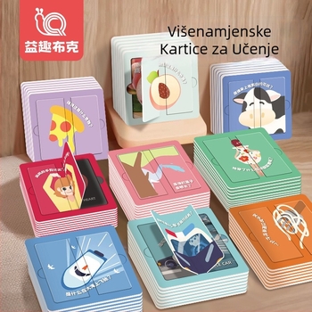 BeBi kognitivne flash kartice, papirnate kartice s funkcijom zvuka/muzike, za dob 0–3 godina, OEM prilagodba logotipa