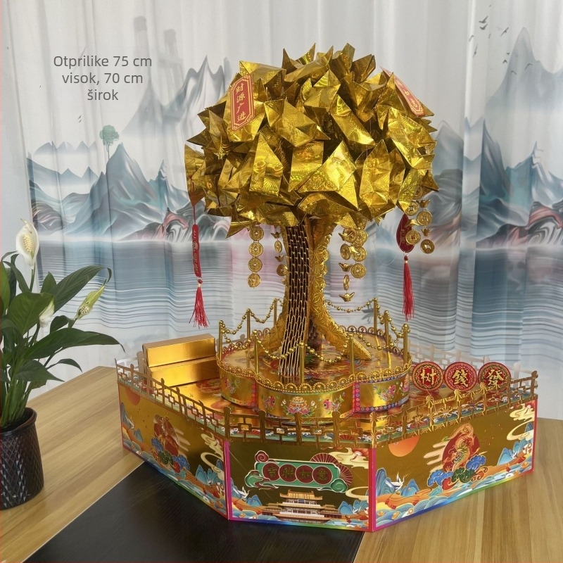 DIY set Money Tree – Materijal: papir, Pakiranje: Opp bag, Uključuje video upute, Marka: Confinement Buddhist Art