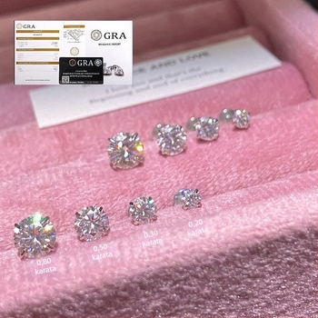 Moissanit titan čelik naušnice za žene — geometrijski oblik, postavljanje moissanita, lagani luksuzni stil