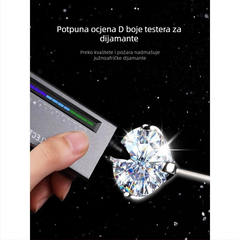 Moissanit titan čelik naušnice za žene — geometrijski oblik, postavljanje moissanita, lagani luksuzni stil