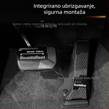 Kryt pedala od aluminijskog legura za pedalu gasa i kočnice, protuklizni zaštitni poklopac, BJ40 kompatibilan, automatski mjenjač, prilagodljiva obrada