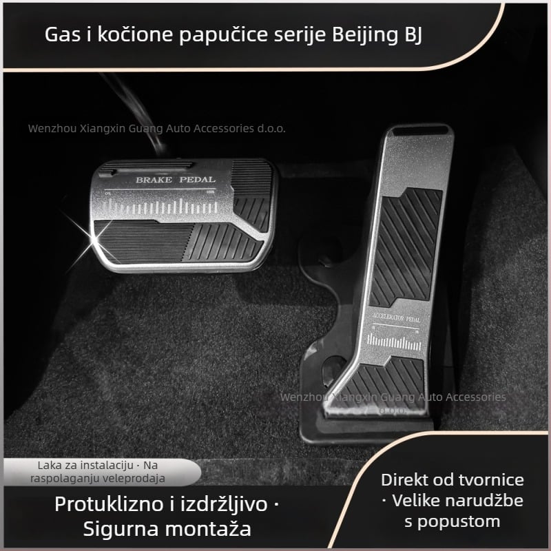 Kryt pedala od aluminijskog legura za pedalu gasa i kočnice, protuklizni zaštitni poklopac, BJ40 kompatibilan, automatski mjenjač, prilagodljiva obrada