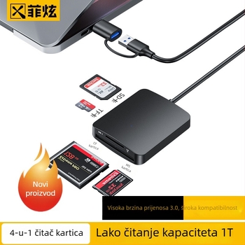 X0160 Čitač kartica USB Type-C visoke brzine – podržava CF/SD/TF/MS Pro Duo/MS PRO/MS Duo