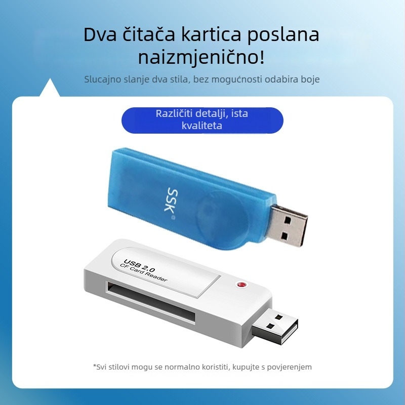 SSK/Biao King SCRS028 – Čitač CF kartica, industrijske klase, USB 2.0, Podrška CF kartica, Vanjska instalacija