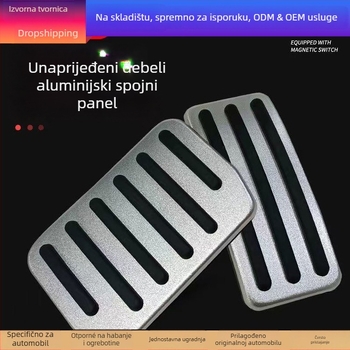 Set pedala od aluminijske legure za Tesla Model 3/Y s naslonom za stopalo i unutarnjom dekoracijom za automatski mjenjač
