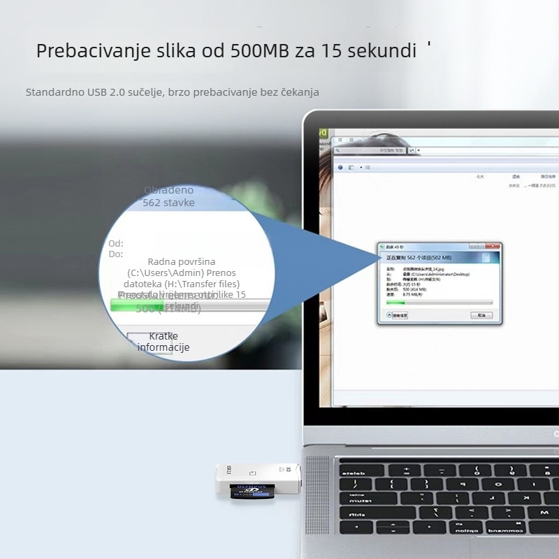 XD čitač kartica s OTG za iPhone/iPad/Android — All-in-One pretvarač USB 2.0, model XD, vanjska instalacija, 1 godina jamstva