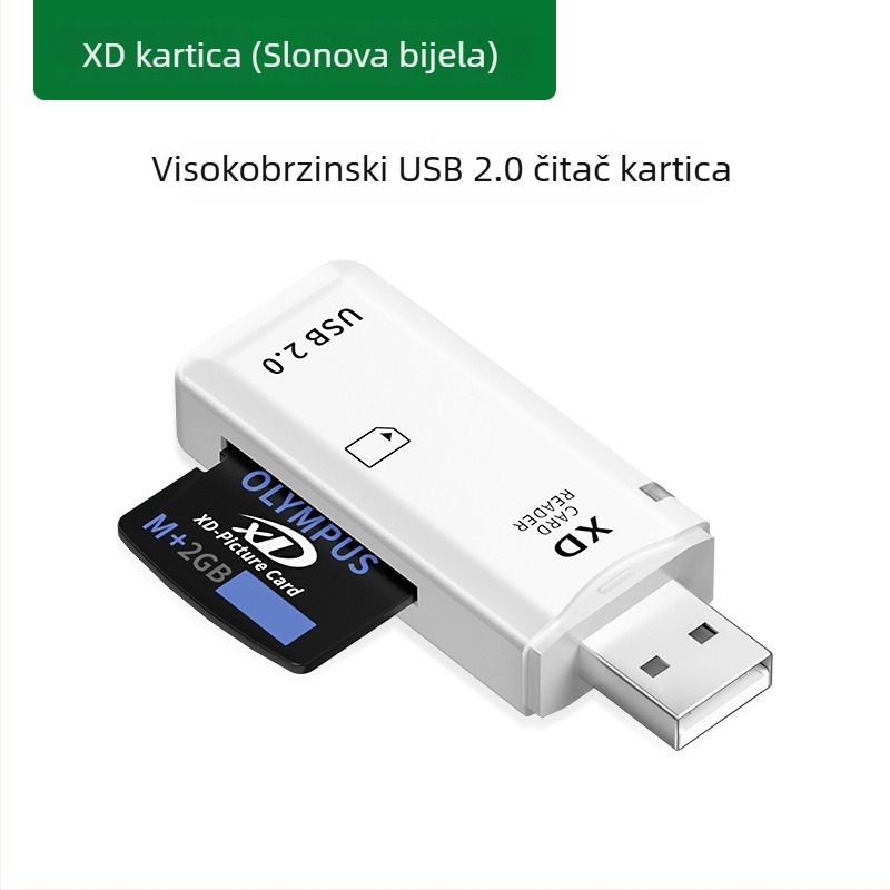 XD čitač kartica s OTG za iPhone/iPad/Android — All-in-One pretvarač USB 2.0, model XD, vanjska instalacija, 1 godina jamstva