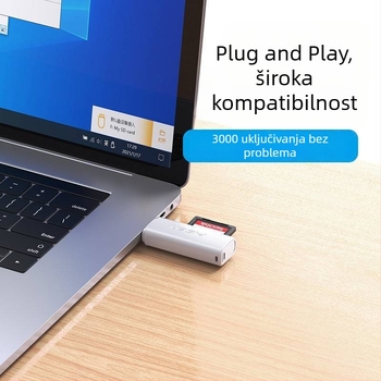 Pisen USB 3.0 brzi čitač kartica - All-in-One SD/TF čitač kartica, vanjski, model Ts-e147, kompatibilan s Windows 7