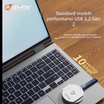 Gmta Čitač CF kartica Type-C USB 3.2 Gen2, vanjski, aluminijska legura, podrška CF kartica, za DSLR fotografije i mobilne uređaje