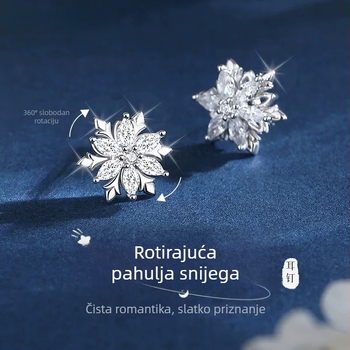 Naušnice s motivom snježne pahulje od bakra, mikropavé završna obrada, ljeto 2025 za žene