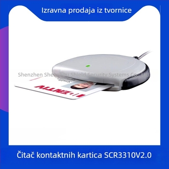 IDENTIV SCR3310v2.0 Čitač pametnih kartica USB 2.0 (Model SCR3310v2.0, USB 2.0 sučelje, Težina 44 g, Podrijetlo Singapur)