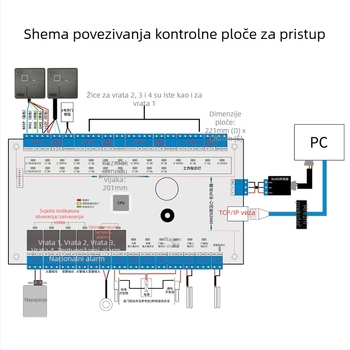 Čitač kartica WG26/WG34 – model Y86, IC/ID kartice kompatibilnost, domet senzora 4–10, napajanje 5V