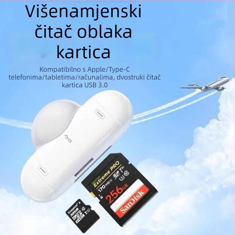 Magnetski čitač kartica USB Type-C/OTG sa SD/TF podrškom, model 311, USB 2.0, ABS kućište, 18 g