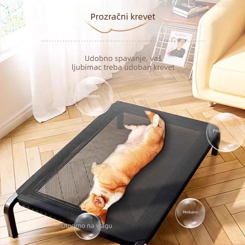 Podignuto leglo za pse za sve sezone, vodootporno i prozračano, za male i velike pse