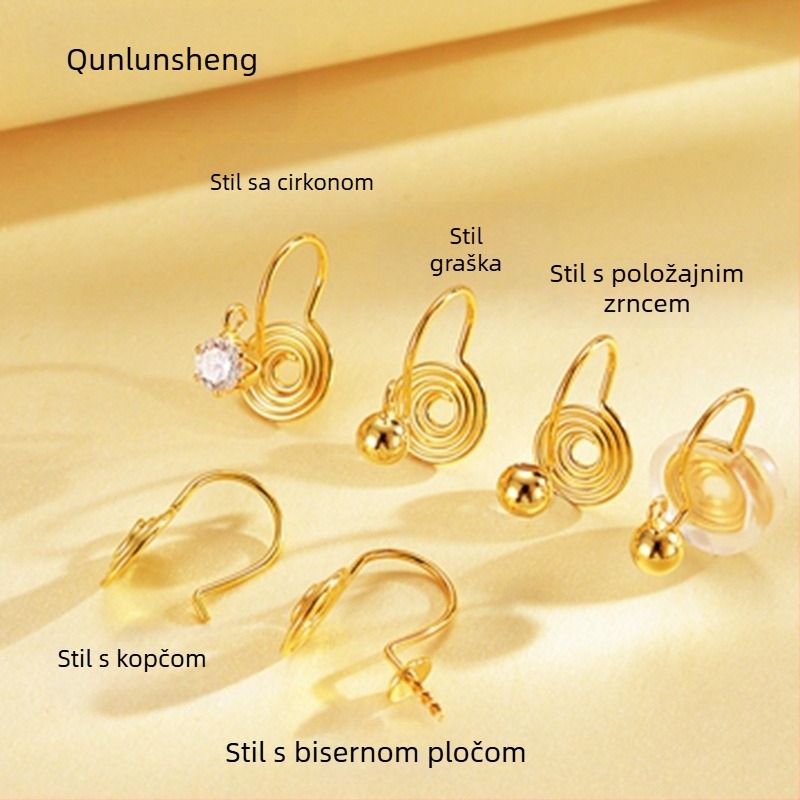 S925 srebrne naušnice za klipse, unisex, geometrijski originalni dizajn, elektroplatinacija