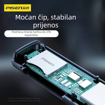 USB 3.0 čitač kartica SD i microSD — SD+TF dvostruki čitač, PC+ABS, kompatibilno s Windows 7