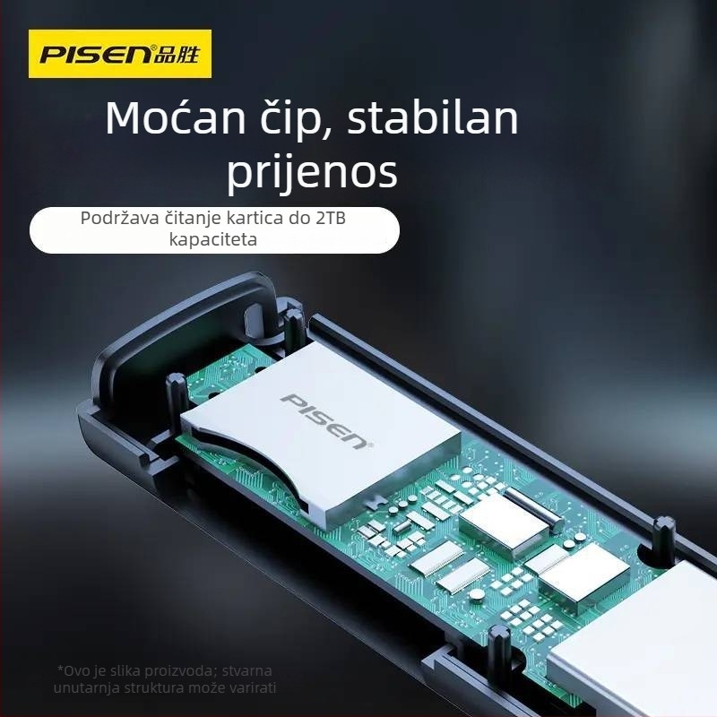 USB 3.0 čitač kartica SD i microSD — SD+TF dvostruki čitač, PC+ABS, kompatibilno s Windows 7