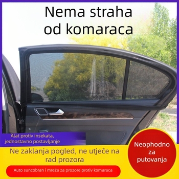 Mreža protiv komaraca za bočne prozore automobila – prozračna mreža, sjenilo i izolacija od topline