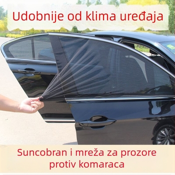 Mreža protiv komaraca za bočne prozore automobila – prozračna mreža, sjenilo i izolacija od topline