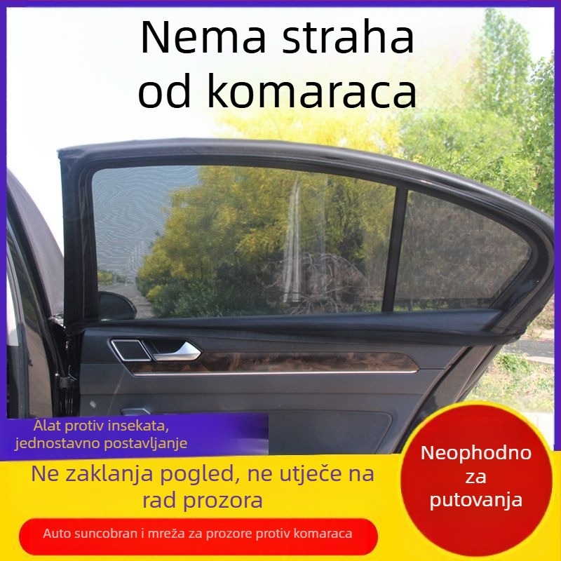 Mreža protiv komaraca za bočne prozore automobila – prozračna mreža, sjenilo i izolacija od topline