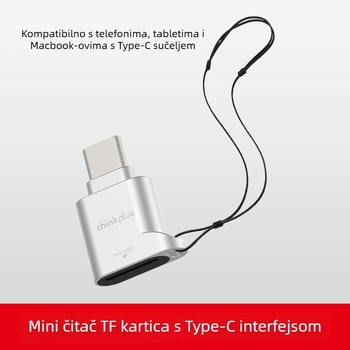 Lenovo D201 USB 2.0 Type-C na Micro čitač kartica, podržava TF kartice