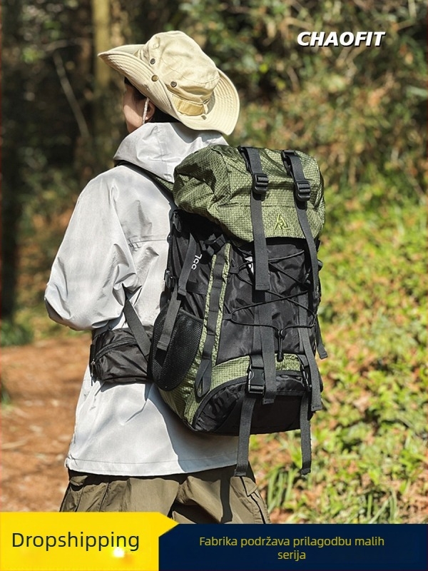 Planinski ruksak od najlona, vodootporan, otporan na habanje, dizajn za smanjenje opterećenja, zakrivljene naramenice