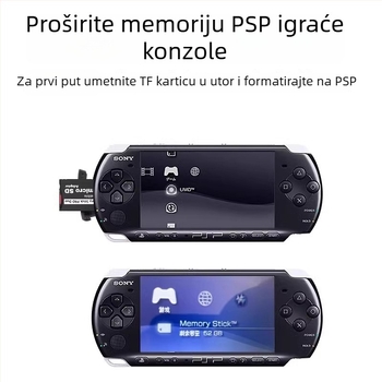 PSP Memory Stick adapter za TF karticu – USB 2.0, Univerzalni PSV1000/2000 kompatibilan, Konverter memorijske kartice