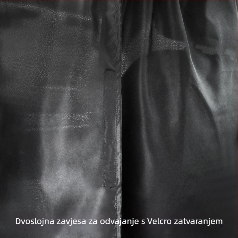 Unutarnja pregrada zavjesa za srednji red autom — poluprozirni materijal (Chunya Spinning), viseći sustav, universalna prilagodba, prilagodljivo obrađivanje