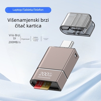 SYRUI Sy-238 USB-C Čitač TF kartica OTG, 200 MB/s Visoka brzina