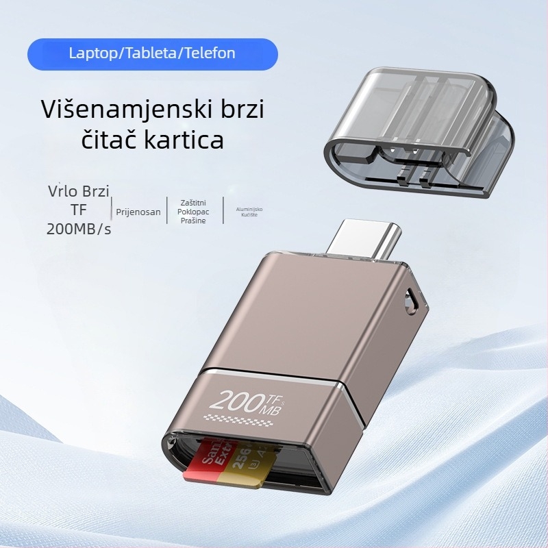 SYRUI Sy-238 USB-C Čitač TF kartica OTG, 200 MB/s Visoka brzina