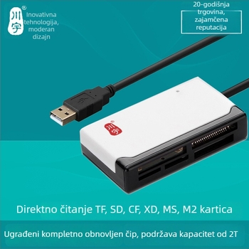 C235 USB 2.0 šest u jednom čitač kartica – podržava CF/SD/SDHC/TF/MS/M2/XD