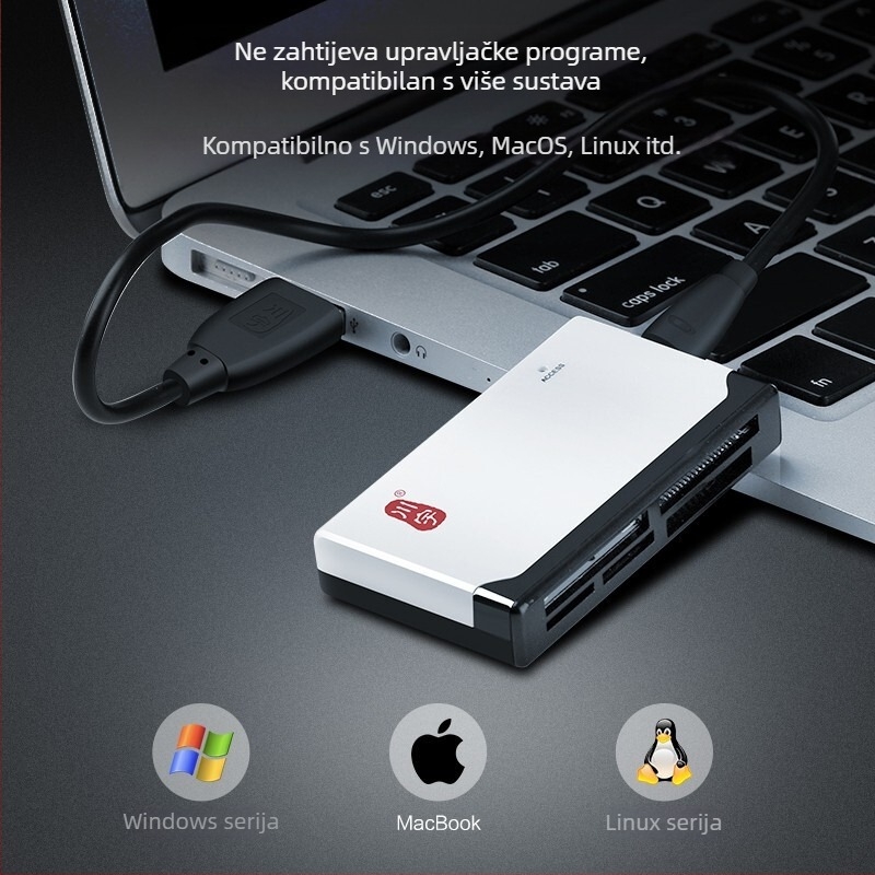 C235 USB 2.0 šest u jednom čitač kartica – podržava CF/SD/SDHC/TF/MS/M2/XD