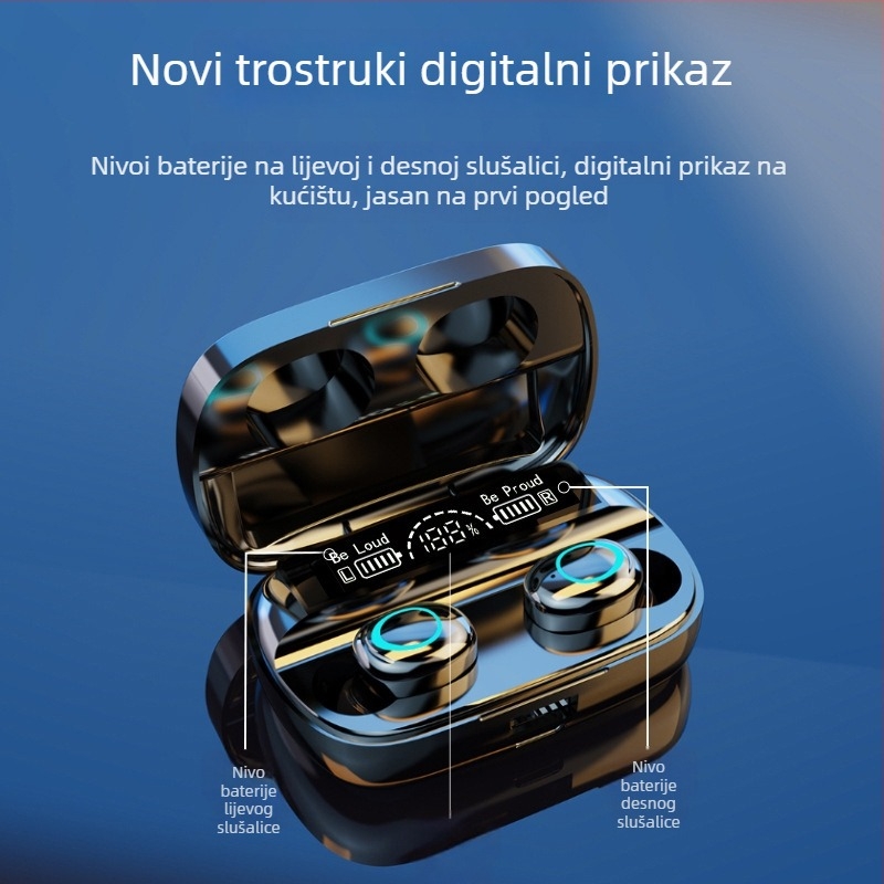 Bežične gaming slušalice, Esports stil, Stereo zvuk, Baterija >8 sati, IPX6 vodootporne, Bluetooth domet 10 m