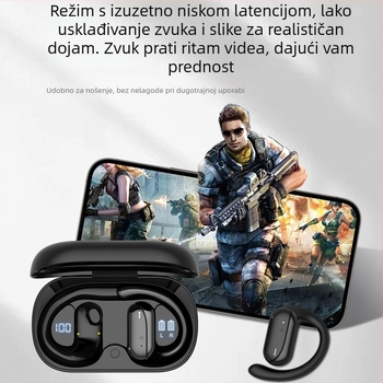 Bežične Bluetooth slušalice s redukcijom šuma i vodootpornim dizajnom (Bluetooth 5.4, domet 25 m, trajanje baterije preko 8 sati, digitalni zaslon)