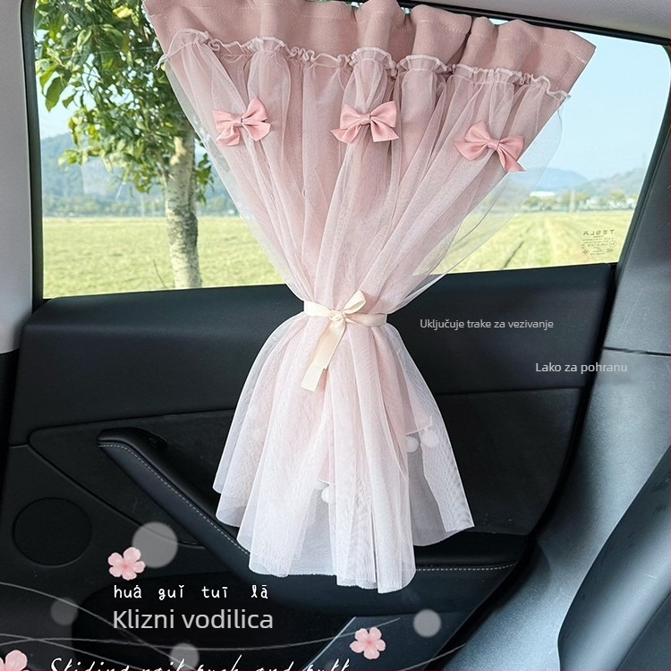 Auto zavjesa za sunce s kliznom šinom za privatnost beba i djece, blackout tkanina, viseća