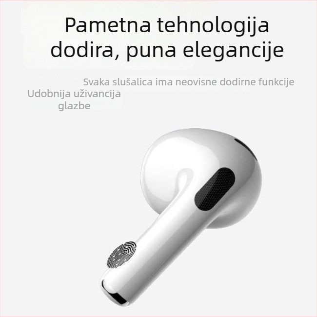Apple-kompatibilne bežične slušalice — Bluetooth 5.3, redukcija buke, bežično punjenje, do 8 sati trajanja baterije