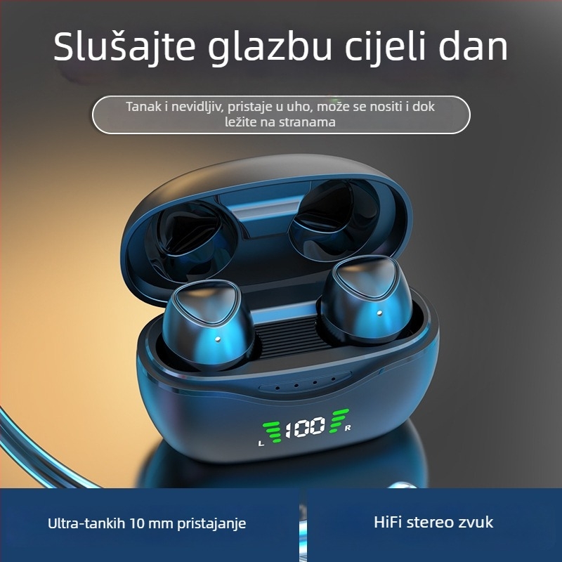 X-Kemi Bluetooth slušalice – mini uho, stereo, Bluetooth 5.0, 24h trajanje baterije, doseg 10 m, višestruko povezivanje